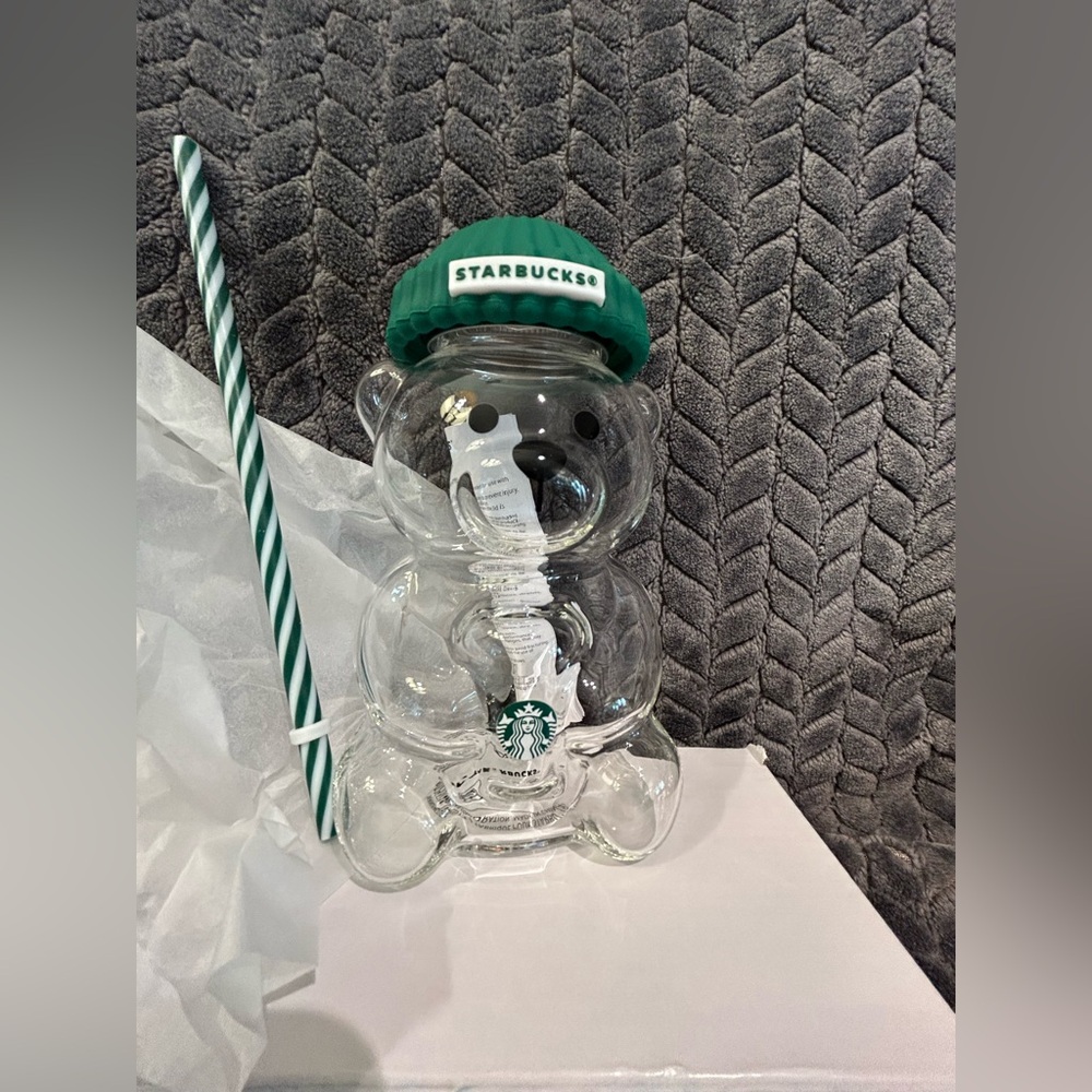 NWT Official Starbucks Bearista Drink Cup GLASS